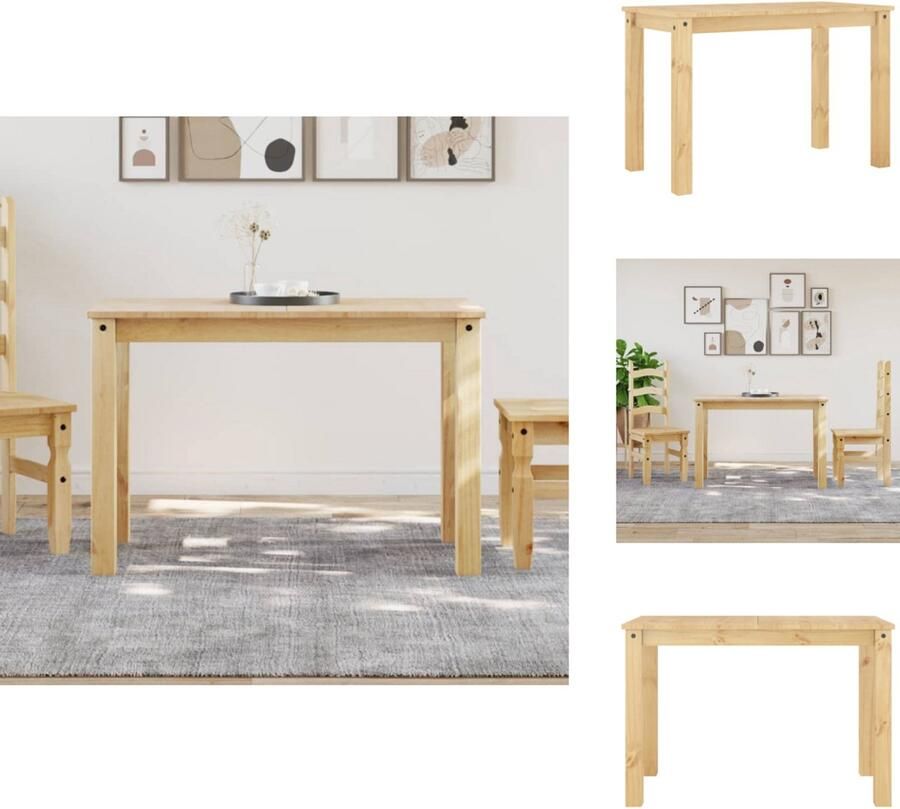 VidaXL Eettafel Eettafels Eetkamertafel Tafel Eettafel Panama 117x60x75 cm massief grenenhout