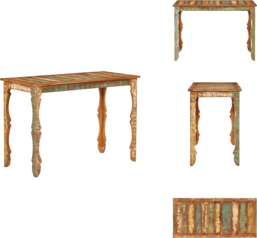 VidaXL Eettafel Eettafels Eetmeubel Eetkamertafel -Eettafel-110x52x76-cm-gerecycled-massief-hout