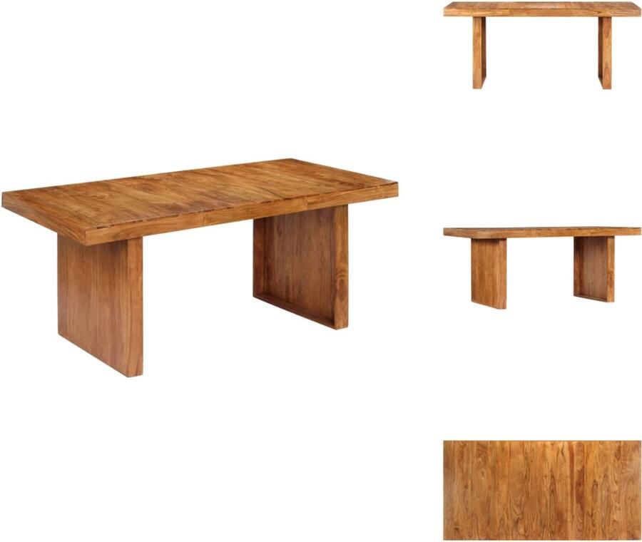 VidaXL Eettafel Eettafels Houten Eettafel Houten Eettafels Eettafel 180x90x75 cm massief acaciahout