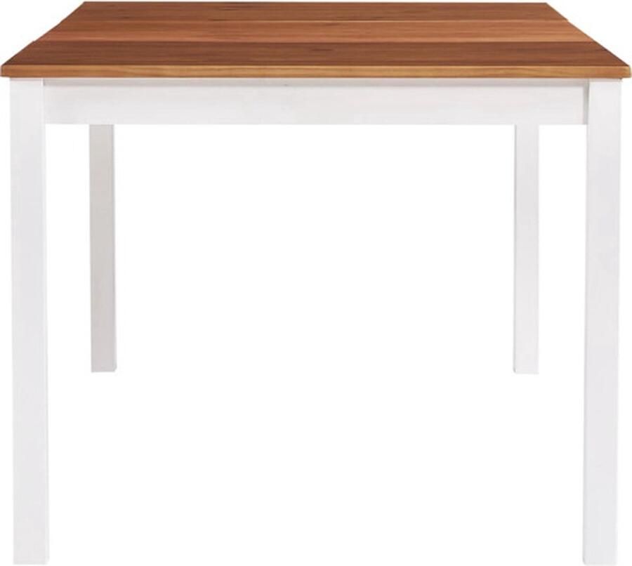 VidaXL Eettafel Grenenhout Wit en Bruin 180x90 cm Eetkamertafel Grenenhout Tafel Witte Tafel Bruine Tafel Landelijke Tafel Salontafel Keukentafel Diningtable Wooden Table Modern Furniture Living Room Furniture - Foto 2