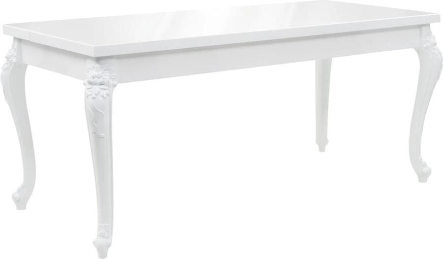 VidaXL Eettafel Hoogglans Wit 179x89x81 cm Eetkamertafel Hoogglans Tafel Witte Tafel Mdf Tafel Scandinavische Tafel Basic Tafel Keukenmeubilaar Salon Meubelen Diningtable White Furniture Modern Furniture - Foto 2