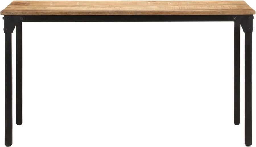 VidaXL Eettafel Mangohout 140x70x76 cm Houten Eettafel Eethoek Salontafel Industrieel Design Mangohout Bruine Eettafel Vintage Meubels Kamermeubilair Diningtable Wooden Furniture Living Room Furniture - Foto 2