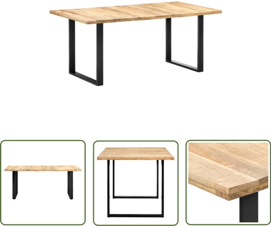 VidaXL -Eettafel-180x90x76-cm-massief-mangohout - Foto 3