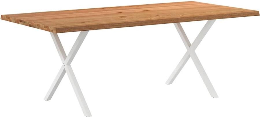 VidaXL Eettafel Massief Eikenhout 200x100x74 cm Eettafel Eettafels Eetkamertafel Keukentafel