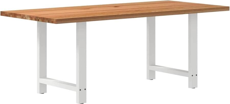 VidaXL Eettafel Massief Eikenhout 200x90x74 cm Eettafel Eettafels Eetkamertafel Keukentafel
