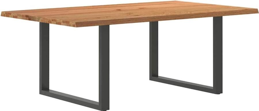 VidaXL Eettafel Massief Eikenhout Rechthoekig Eettafel Eettafels Eetkamertafel Keukentafel