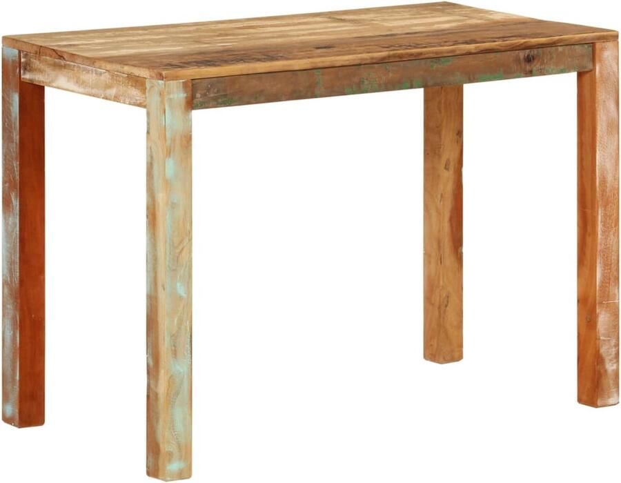 VidaXL Eettafel Massief Gerecycled Hout 110x55x76 cm Houten Eettafel Recycelde Eettafel Vintage Eettafel Landelijke Eettafel Industriële Eettafel Multifunctionele Eettafel Salontafel - Foto 2