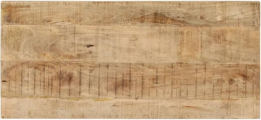 VidaXL Eettafel Massief Mangohout 110x50x76 cm Eetkamertafel Mangohouten Tafel Eettafel Bruin Salontafel Industrieel Design Keukenmeubilair - Foto 2