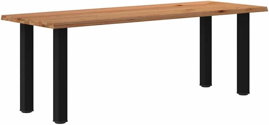 VidaXL Eettafel Rechthoekig 220x80x74 cm Massief Eiken Eettafel Eettafels Eetkamertafel Keukentafel - Foto 2