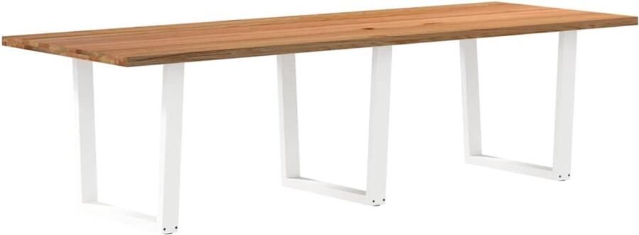 VidaXL Eettafel met natuurlijke rand 280x100x74 cm massief eikenhout