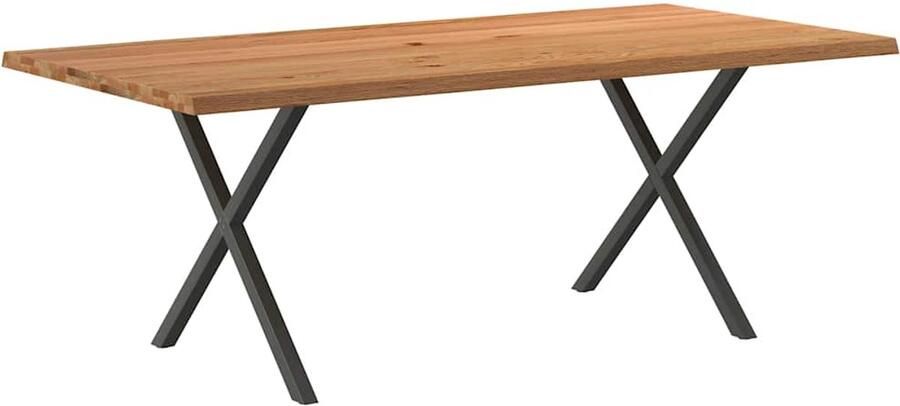 VidaXL Eettafel 200x100x74 cm Massief Eikenhout Eettafel Eettafels Eetkamertafel Keukentafel - Foto 2