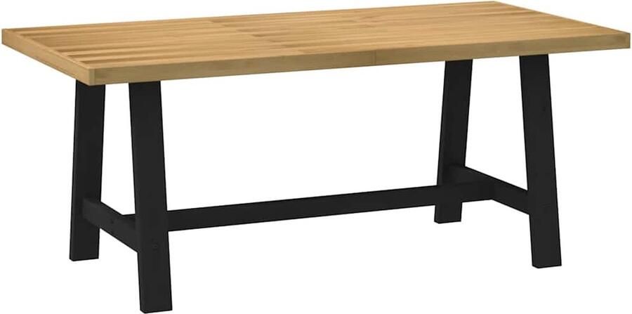 VidaXL Eettafel NOAIN A-vormige poten 180x90x75 cm massief hout