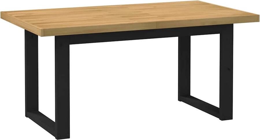 VidaXL Eettafel NOAIN U-vormige poten 160x90x75 cm massief hout - Foto 2