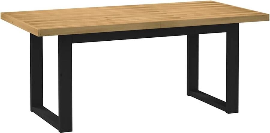 VidaXL Eettafel NOAIN U-vormige poten 180x90x75 cm massief grenenhout