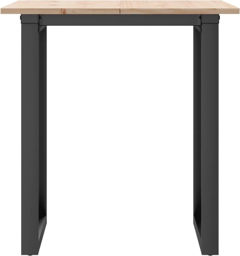 VidaXL Eettafel O-frame 60x60x75 cm massief grenenhout en gietijzer