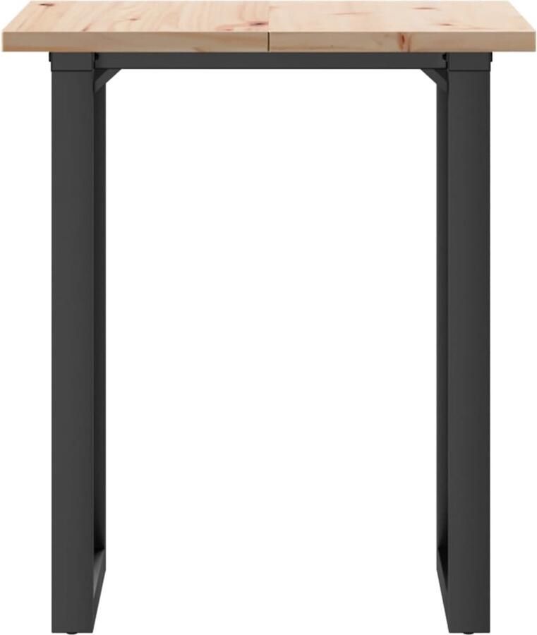 VidaXL Eettafel O-frame 60x60x75 5 cm massief grenenhout en gietijzer - Foto 2