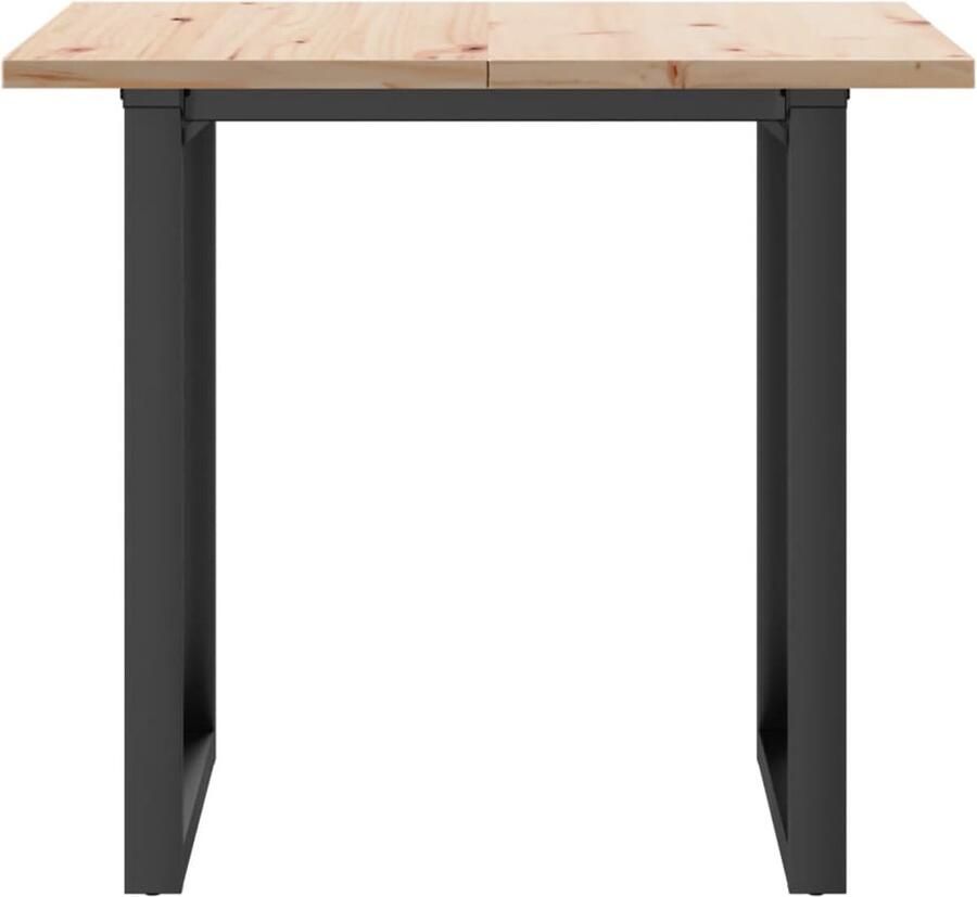 VidaXL Eettafel O-frame 90x90x75 5 cm massief grenenhout en gietijzer