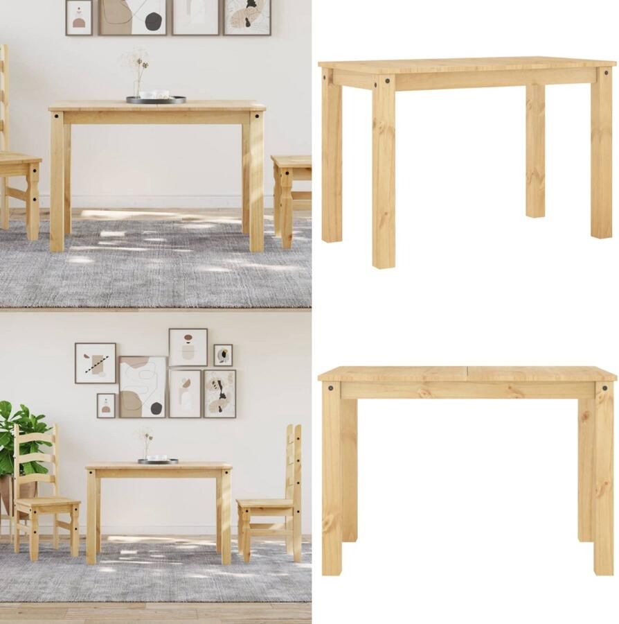VidaXL -Eettafel-Panama-117x60x75-cm-massief-grenenhout - Foto 2