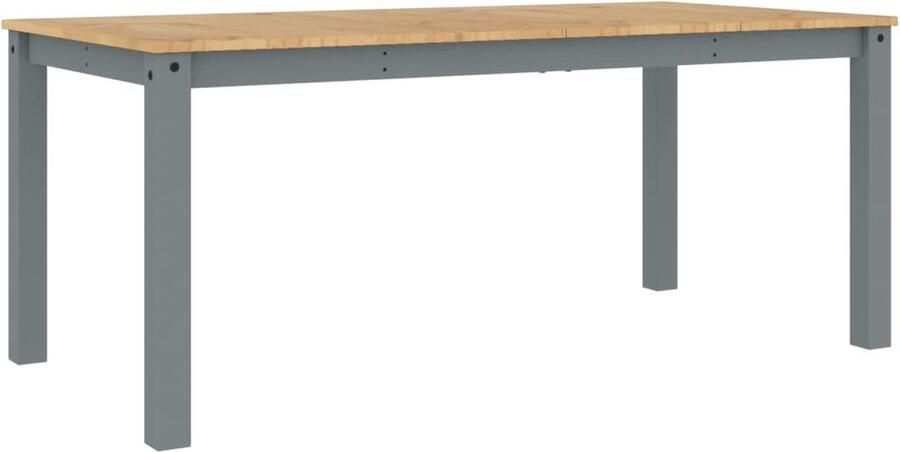 VidaXL -Eettafel-Panama-180x90x75-cm-massief-grenenhout-grijs