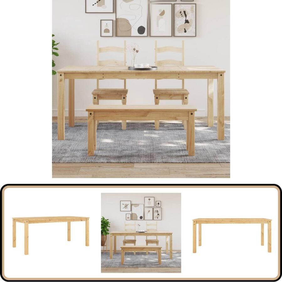 VidaXL Eettafel Panama Massief Grenenhout 180x90 cm Eetkamertafel Houten Eettafel Massief Hout Granenhout Eettafel Ronde Eettafel Salontafel