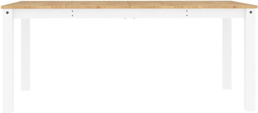 VidaXL -Eettafel-Panama-180x90x75-cm-massief-grenenhout-wit