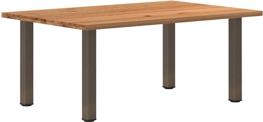 VidaXL Eettafel 180x120 cm Massief Eikenhout Lichtbruin Eetkamertafel Eikenhouten Tafel Salontafel Grote Tafel Massief Eikenhout Industriële Tafel Diningtable Woonaccessoires