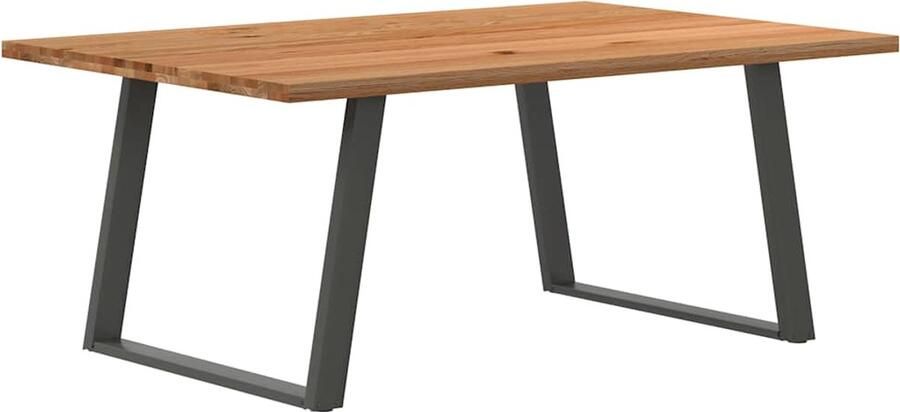 VidaXL Eettafel Massief Eikenhout 180x120x74 cm Eettafel Houten Eettafel Eikentafel Salontafel Diningtable Grote Eettafel Massief Eikenhout Landelijke Eettafel Industriële Eettafel