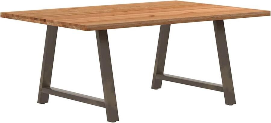 VidaXL Eettafel rechthoekig 180x120x74 cm massief eikenhout lichtbruin