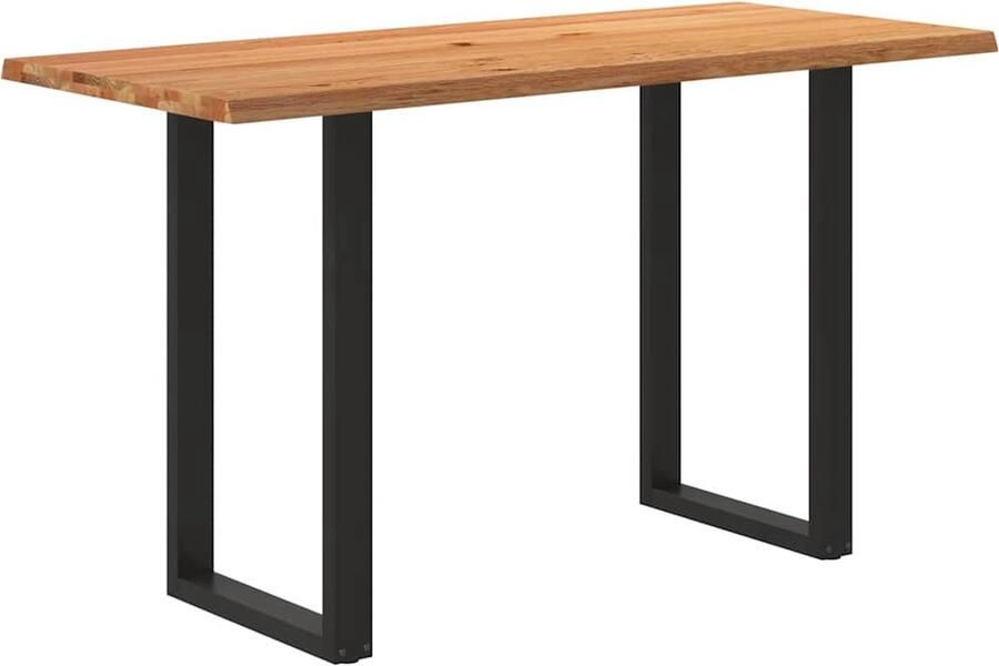 VidaXL Eettafel rechthoekig 180x80x102 cm massief eikenhout lichtbruin