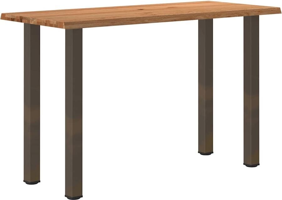 VidaXL Eettafel rechthoekig 180x80x112 cm massief eikenhout lichtbruin - Foto 2