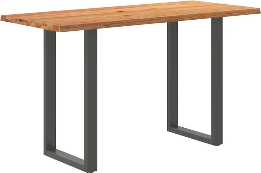 VidaXL Eettafel rechthoekig 180x80x112 cm massief eikenhout lichtbruin