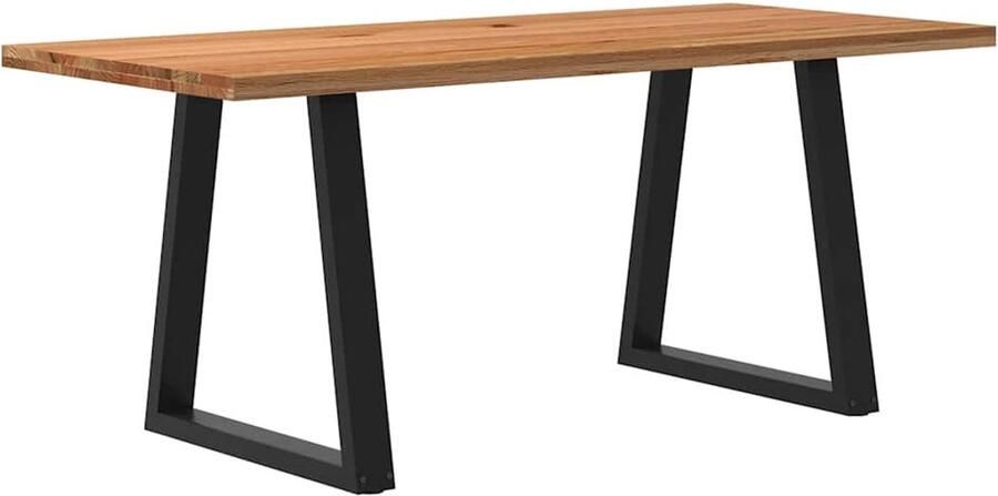 VidaXL Eettafel 180x80cm Massief Eikenhout Eetkamertafel Eikenhouten Tafel Salontafel Diningtable Keukenset Massief Eikenhout Rechte Tafel Grote Tafel Vintage Tafel