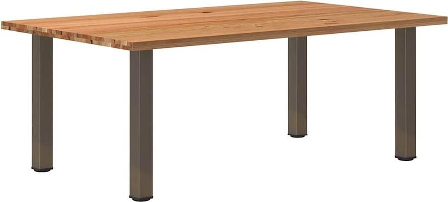 VidaXL Eettafel 200x120x74 cm Massief Eikenhout Eettafel Eettafels Eetkamertafel Keukentafel - Foto 2