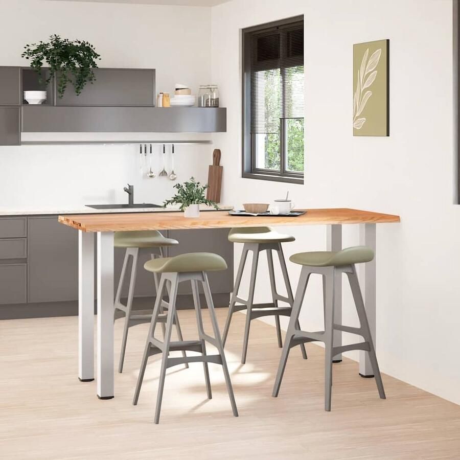 VidaXL Eettafel rechthoekig 200x80x92 cm massief eikenhout lichtbruin