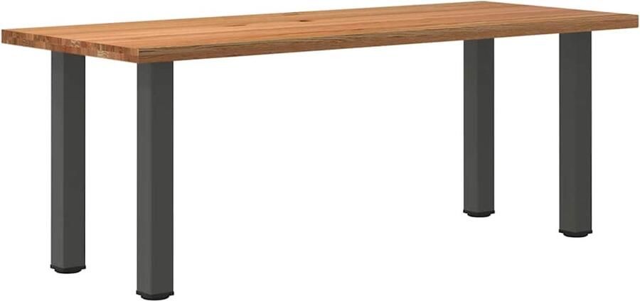 VidaXL Eettafel Rechthoekig 200x80x74 cm Eikenhout Eettafel Eettafels Eetkamertafel Keukentafel - Foto 2