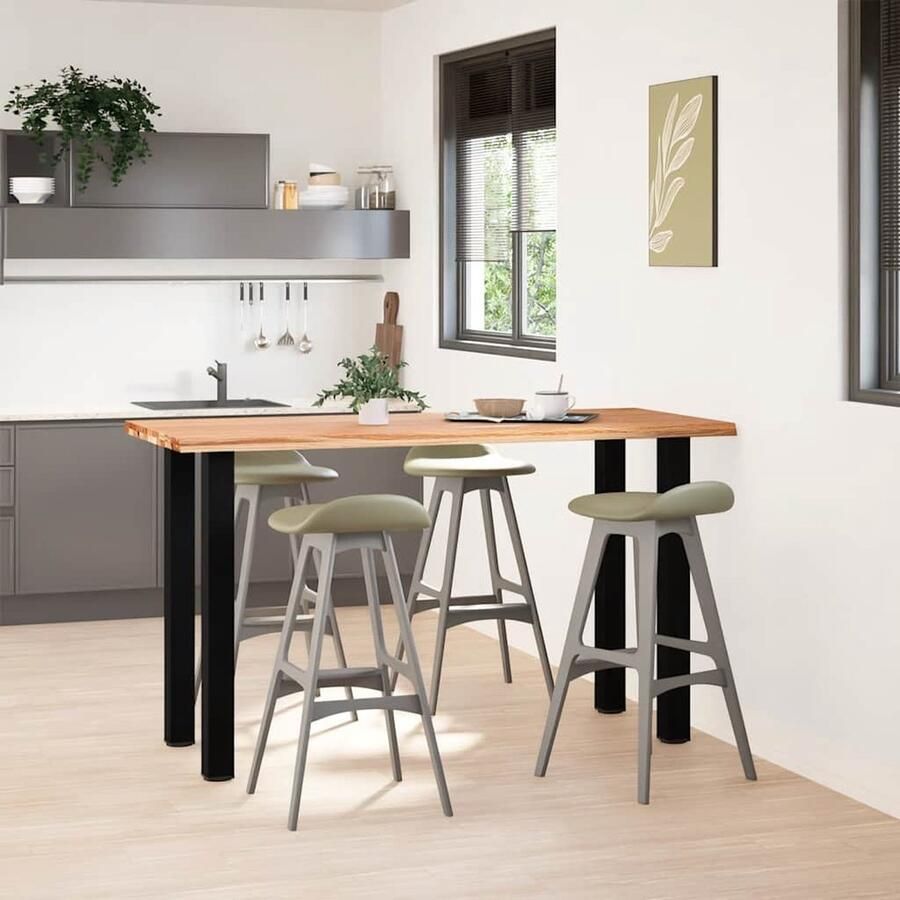 VidaXL Eettafel rechthoekig 200x80x92 cm massief eikenhout lichtbruin