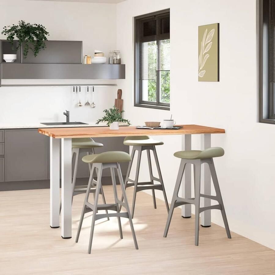 VidaXL Eettafel rechthoekig 180x80x102 cm massief eikenhout lichtbruin