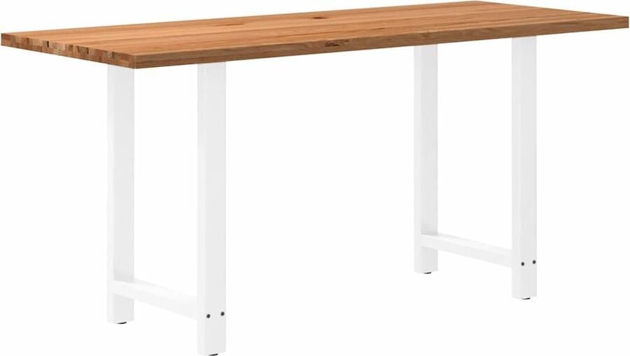 VidaXL Bartafel rechthoekig 200x80x92 cm massief eikenhout lichtbruin