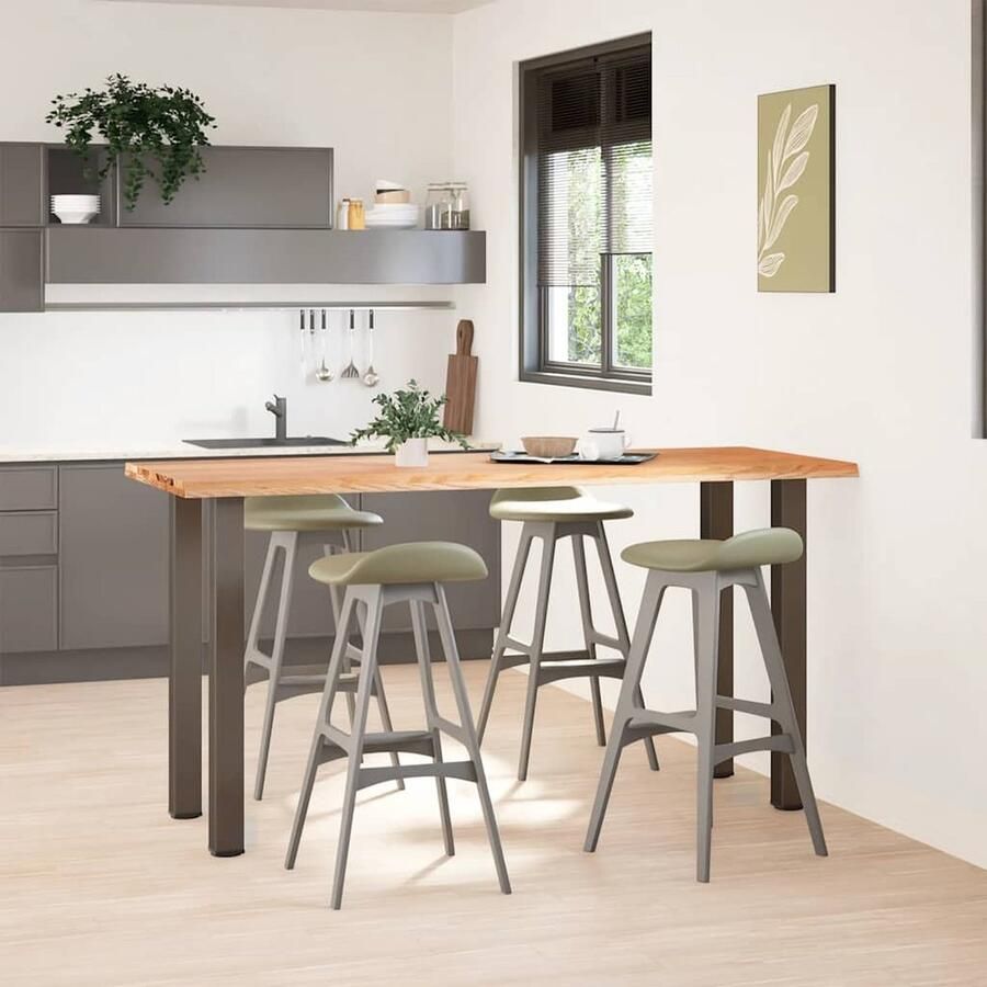 VidaXL Bartafel 200x80x92 cm Massief Eikenhout Eetkamertafel Eikenhouten Tafel Salontafel Grote Tafel Industriële Tafel Landelijke Tafel Design Tafel Massief Eikenhout Vintage Tafel