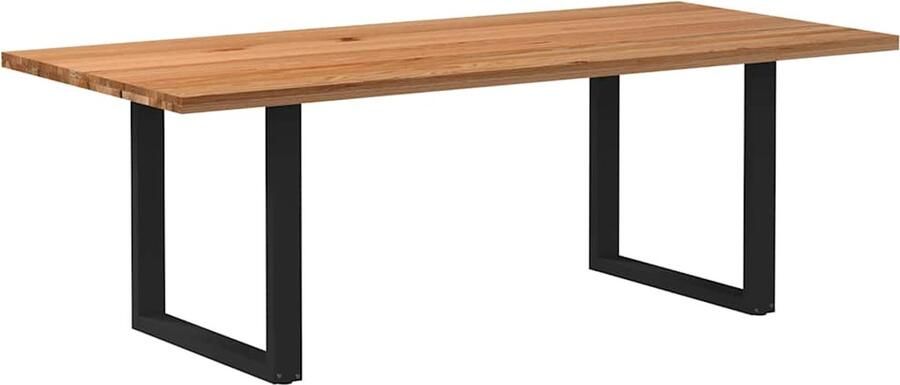VidaXL Eettafel Massief Eikenhout 220x100x74 cm Eetkamertafel Eikenhouten Tafel Grote Tafel Industriële Tafel Solide Tafel Design Tafel Salontafel Diningtable Massief Eikenhout