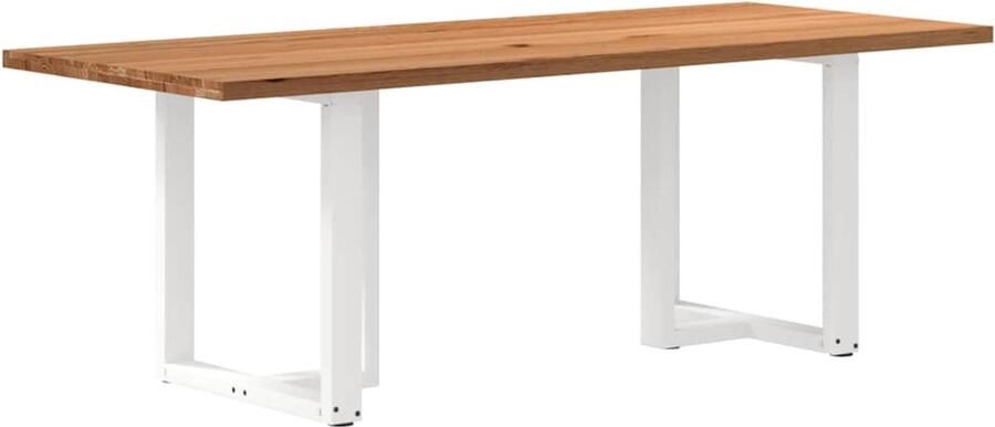 VidaXL Eettafel Rechthoekig Massief eikenhout 220x90x74 cm Eettafel Eettafels Eetkamertafel Keukentafel - Foto 2