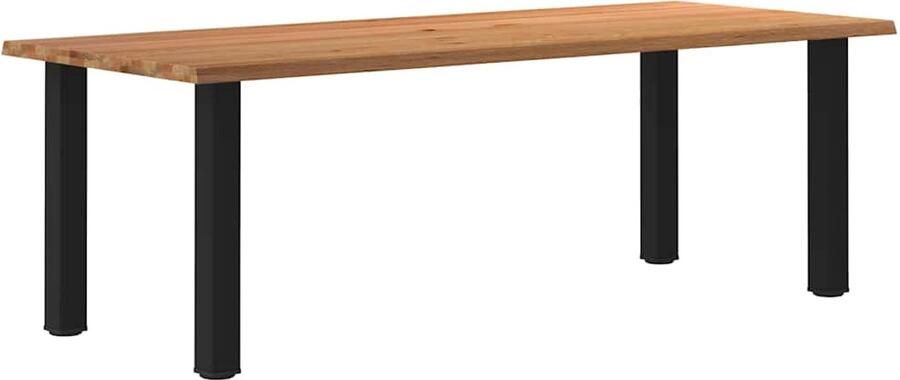 VidaXL Eettafel 240x100x74 cm Massief eikenhout Eettafel Eettafels Eetkamertafel Keukentafel - Foto 2