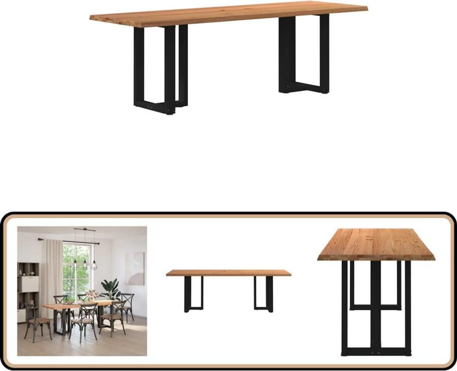 VidaXL Eettafel Rechthoekig 240x80x74 cm Eikenhout Eettafel Eettafels Eetkamertafel Keukentafel