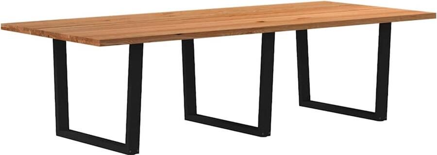 VidaXL Eettafel rechthoekig 280x120x74 cm massief eikenhout
