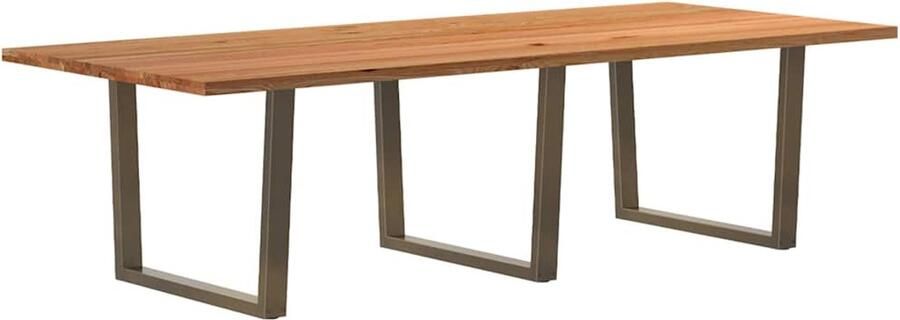 VidaXL Eettafel rechthoekig 280x120x74 cm massief eikenhout