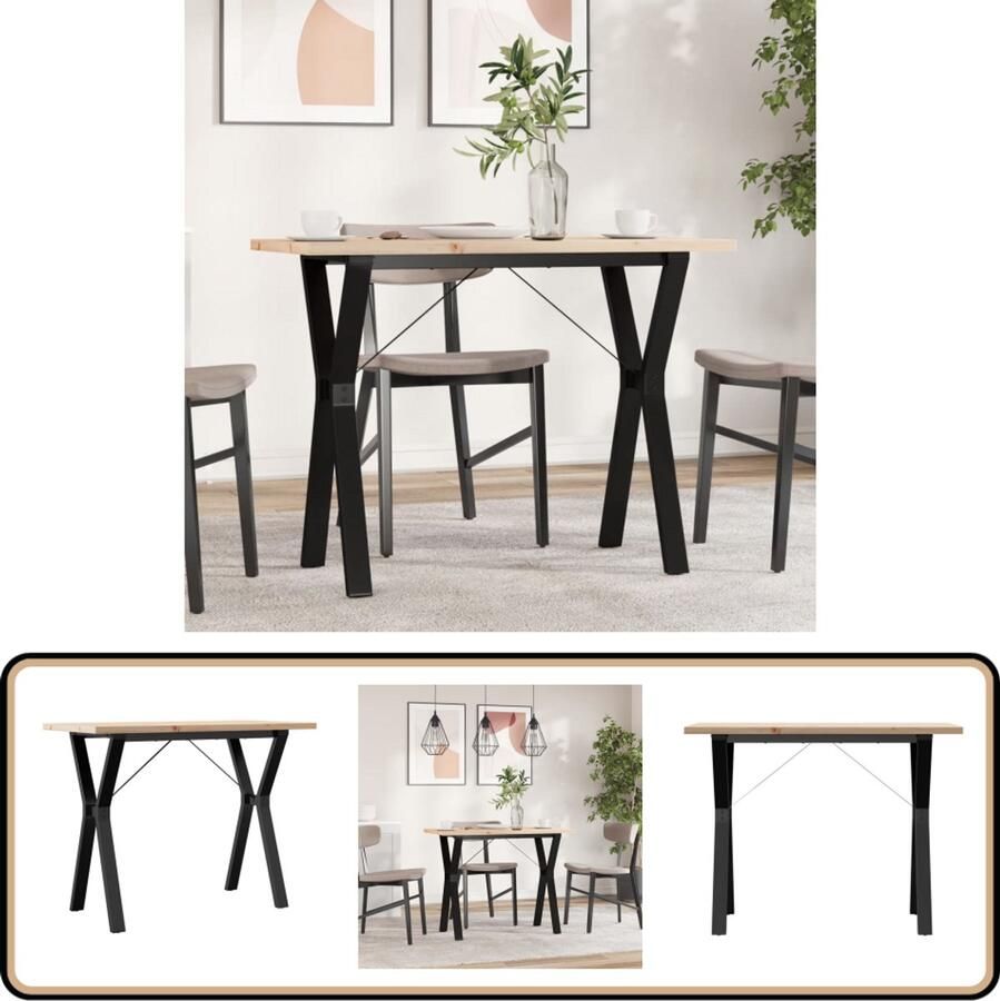 VidaXL Eettafel Y-frame 100x50x75 5 cm Grenenhout Eetkamertafel Houten Tafel Grenenhout Tafel Massief Hout Tafel Design Tafel
