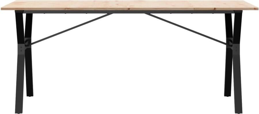 VidaXL Eettafel Y-frame 180x90x75 cm massief grenenhout en gietijzer