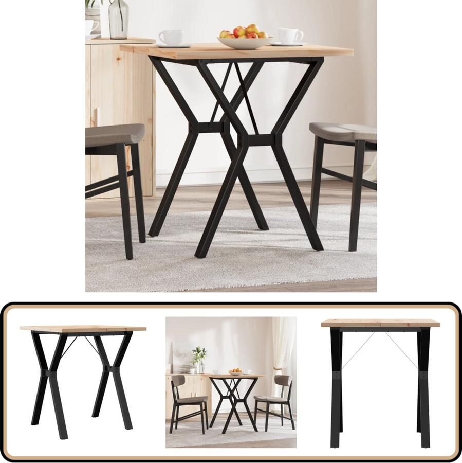 VidaXL Eettafel 70x70x75 5 cm Grenenhout & Gietijzer Eetkamertafel Houten Tafel Grenenhouten Tafel Kleine Eettafel Design Tafel Vintage Tafel Landelijke Tafel