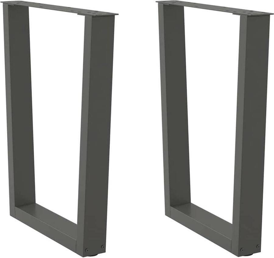 VidaXL Eettafelpoten V-vormig Staal Antraciet Eettafelpoten Eetkamerstoel Salontafelpoten Metalen Tafelpoten Industriële Tafelpoten