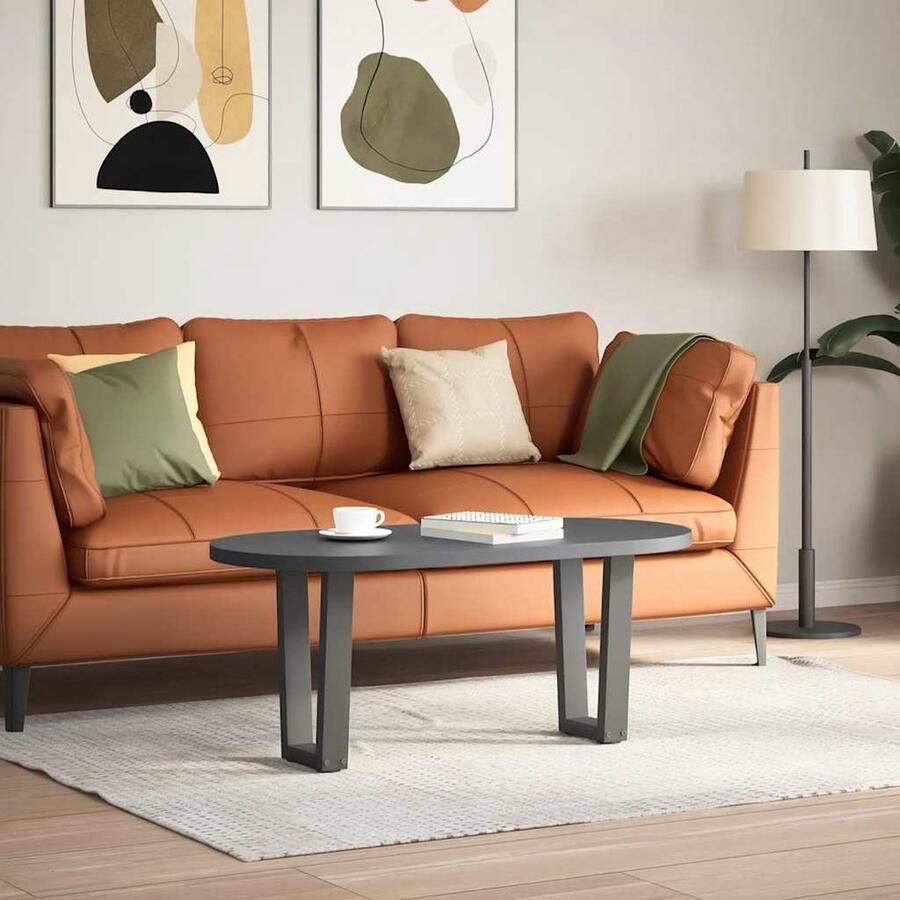 VidaXL Eettafelpoten 2 st V-vormig Staal Antraciet Eettafelpoten Staal Poten V-vormige Poten Antraciet Kleur Eettafel Onderstel - Foto 2